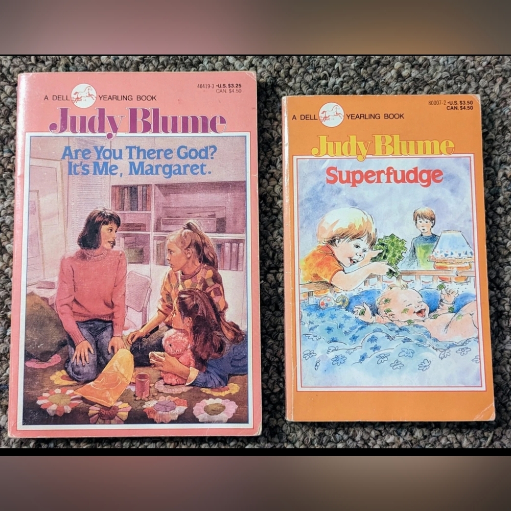 Lot of 2 Vintage YA Books by Judy Blume Superfudge and Are You There God?